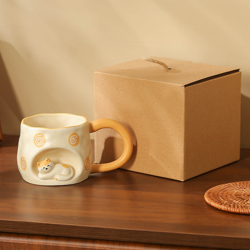 3D Cat Nest Coffee Mug