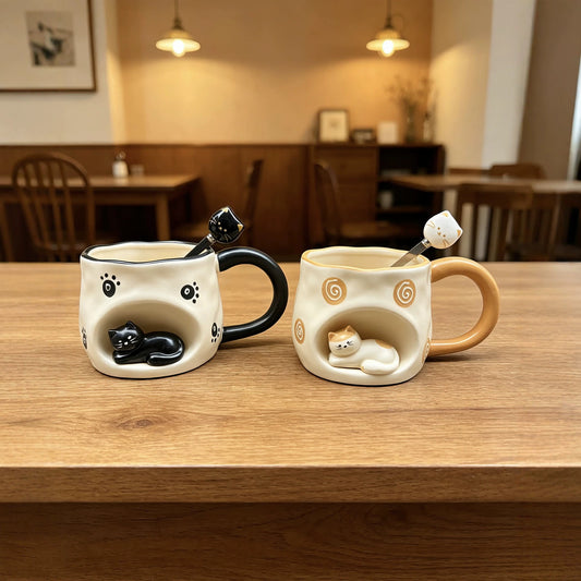 3D Cat Nest Coffee Mug