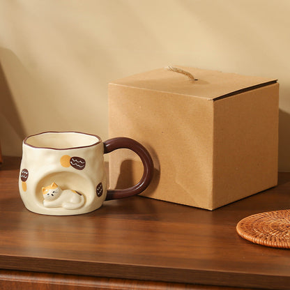 3D Cat Nest Coffee Mug