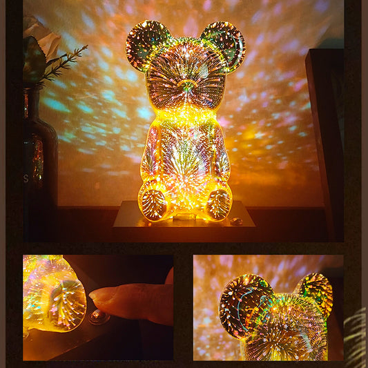 3D Fireworks Mouse Table Lamp