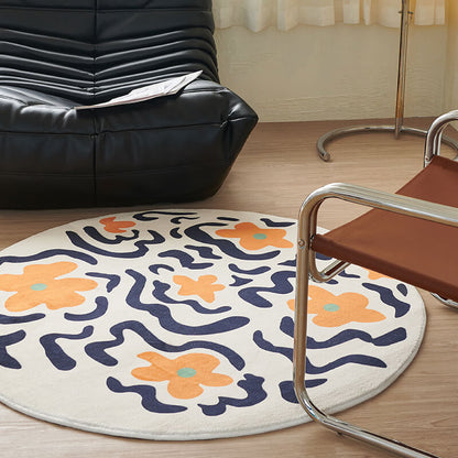 Abstract Art Crcular Decoration Rug