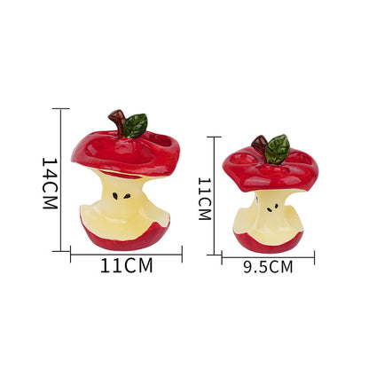 Apple Core Ceramic Toothbrush Holder Base