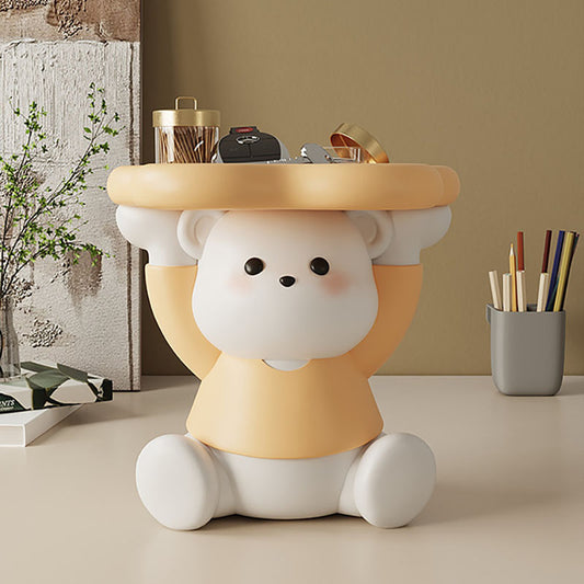 Bear Holding Flowers Storage Tray