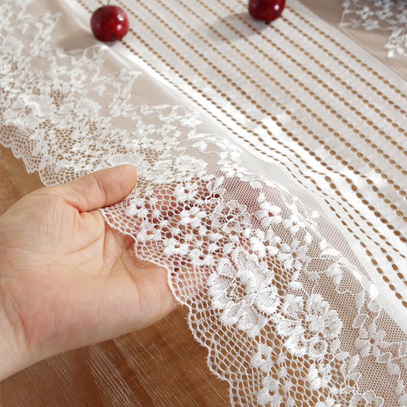 Floral Hollow Macrame Table Runner