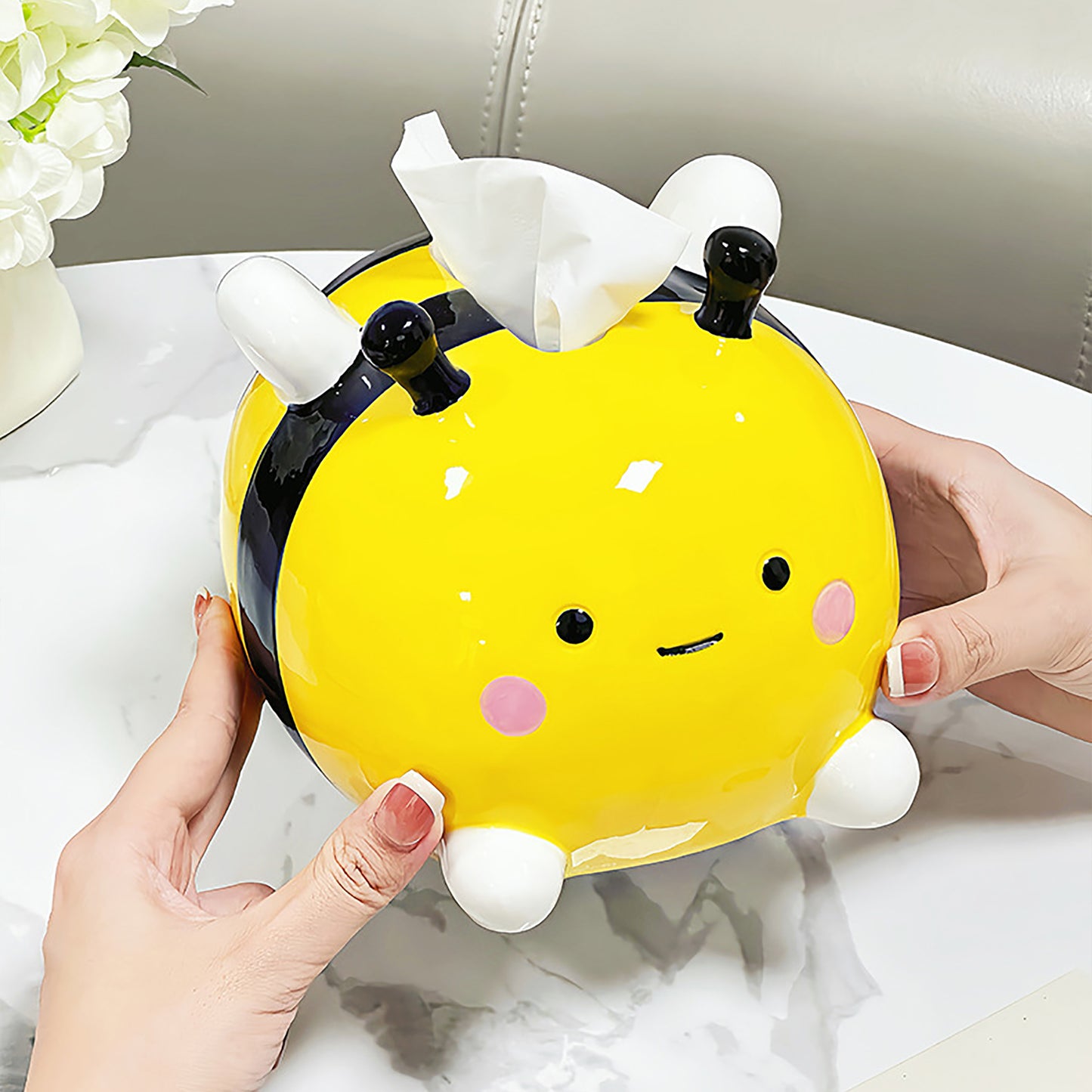 Bee Ceramic Tissue Box