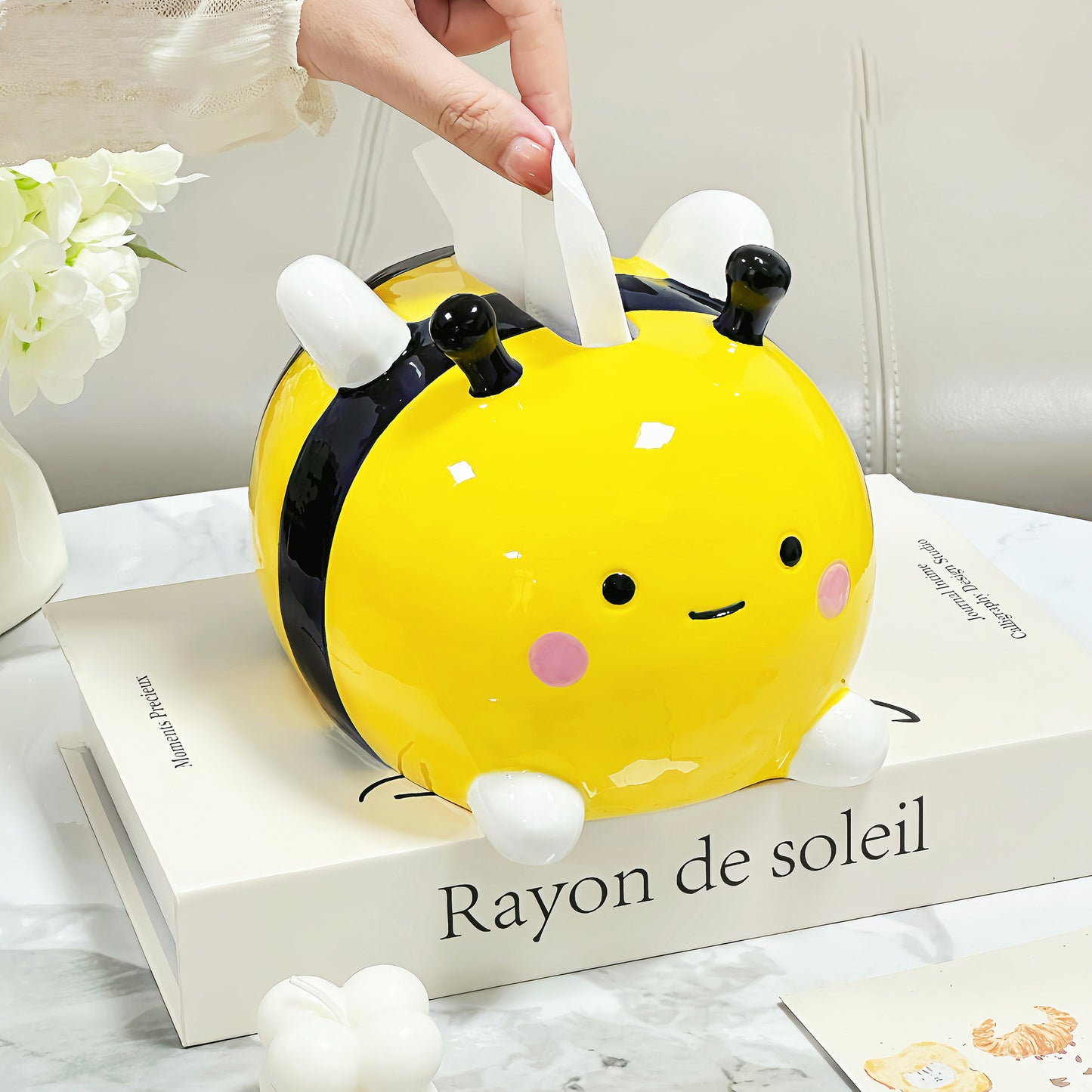 Bee Ceramic Tissue Box