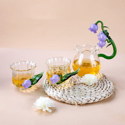 Bell Orchid Glass Kettle Set