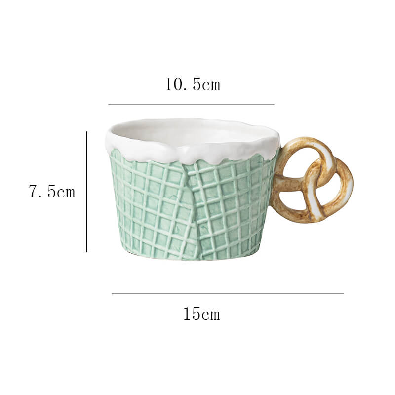 Biscuit Ceramic Cup and Saucer