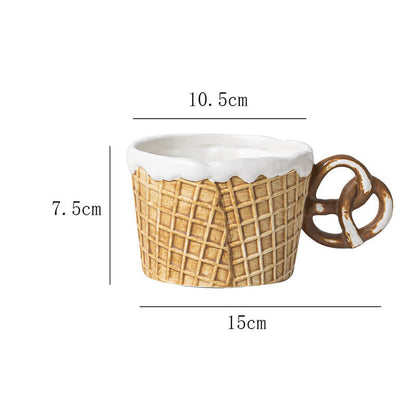 Biscuit Ceramic Cup and Saucer