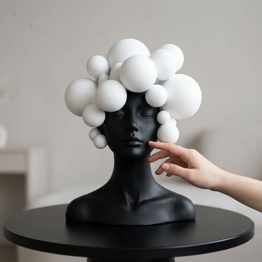 Black & White Modern Art Sculpture