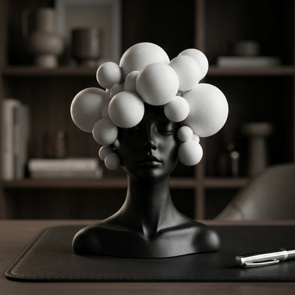 Black & White Modern Art Sculpture