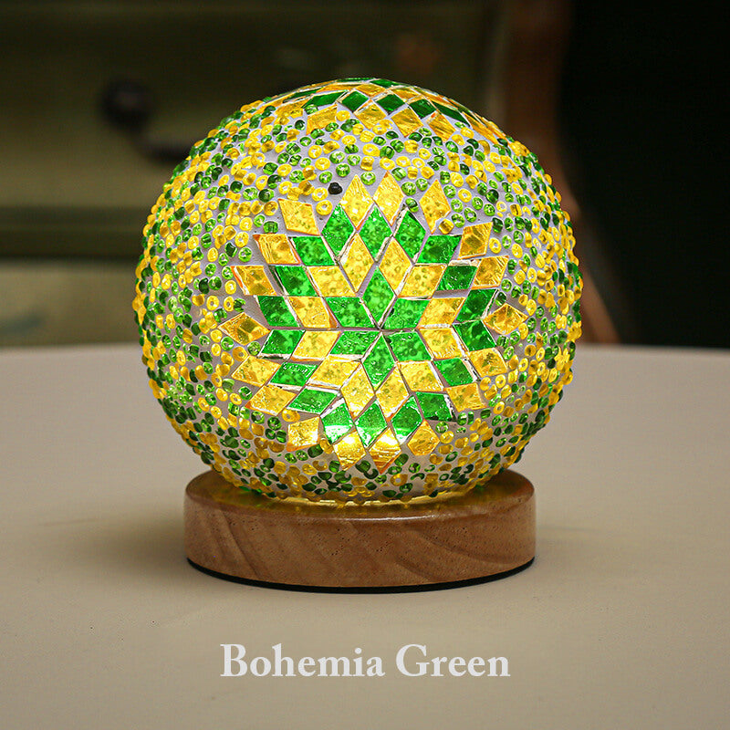 Bohemian Style Creative Rechargeable Glass Table Lamp