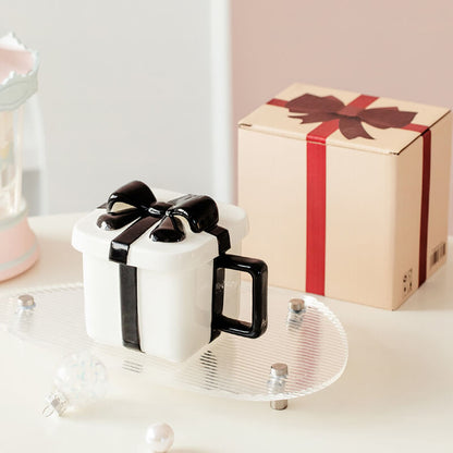 Bow Knot Gift Box Ceramic Mug