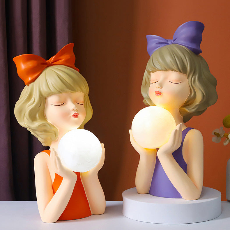 Bowknot Girl Night Lamp