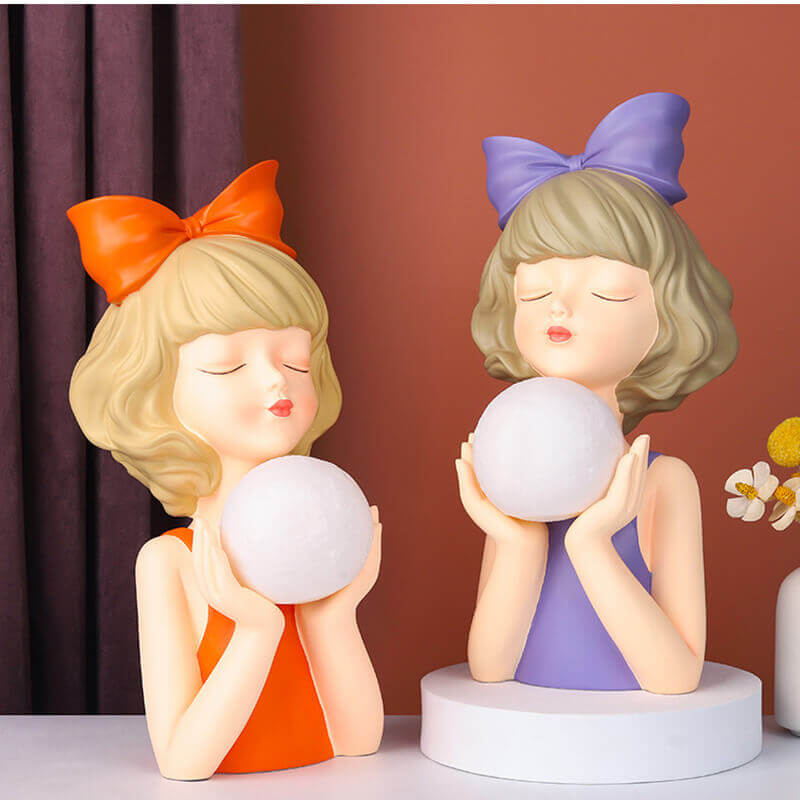 Bowknot Girl Night Lamp