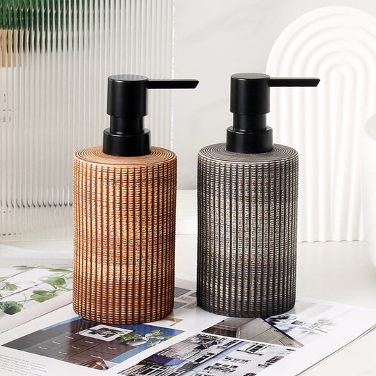 Brushed Cylindrical Lotion Dispenser