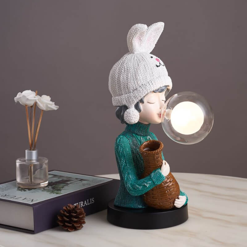 Rabbit Ear Bubble Girl Desk Lamp