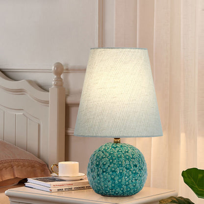 Carved Flower Ceramic Table Lamp