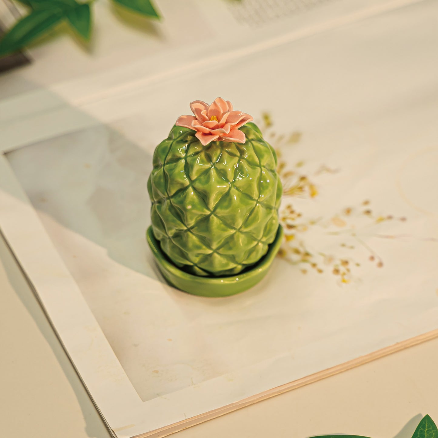 Ceramic Cactus Toothpick Holder