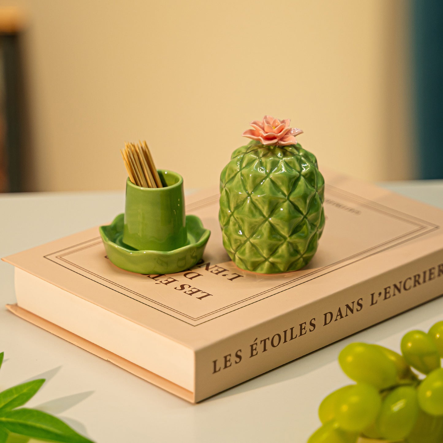 Ceramic Cactus Toothpick Holder