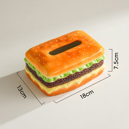 Strawberry Burger Ceramic Tissue Box