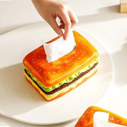 Ceramic Hamburger Tissue Box