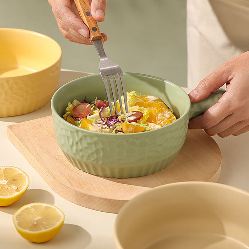 Ceramic Handle Baking Bowl