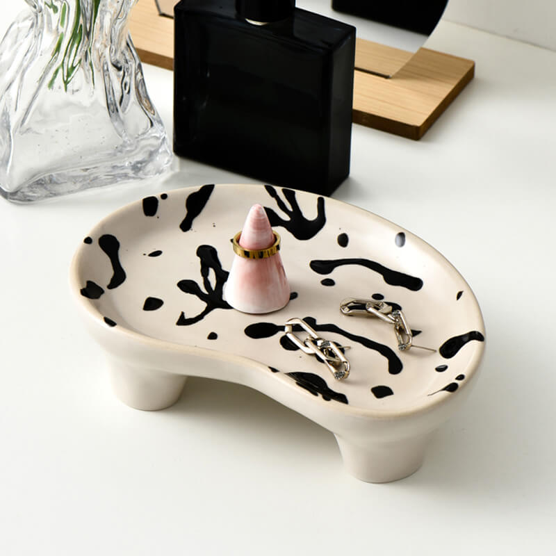 Ceramic Jewelry Desktop Storage Tray