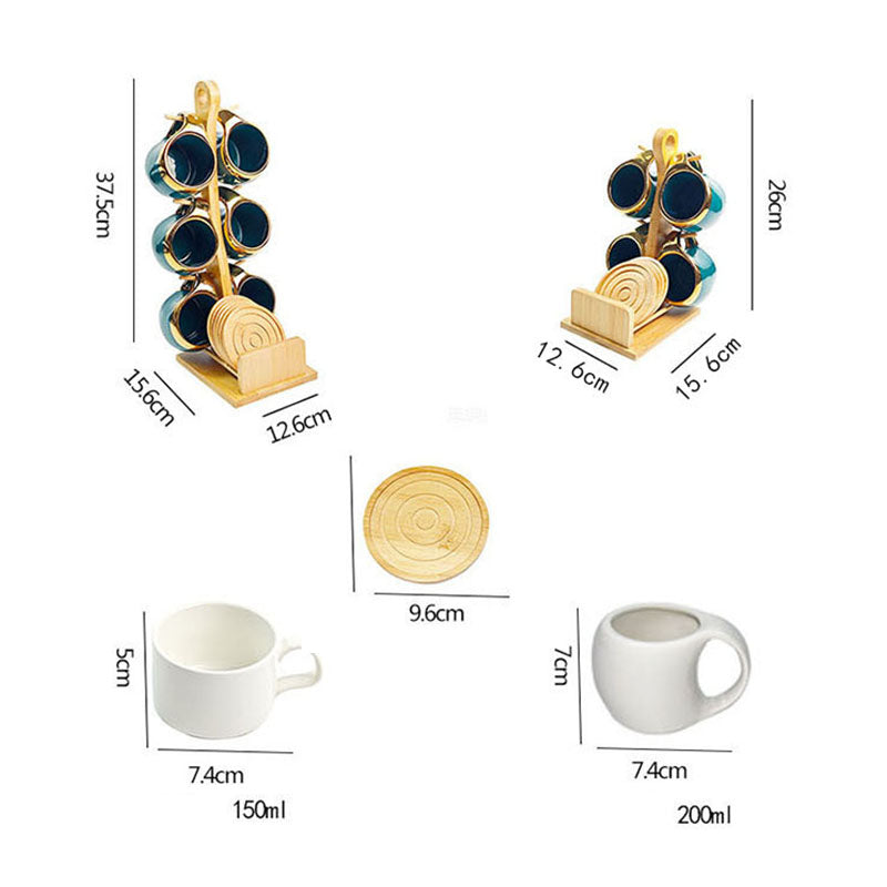 Ceramic Coffee Cup And Saucer Set