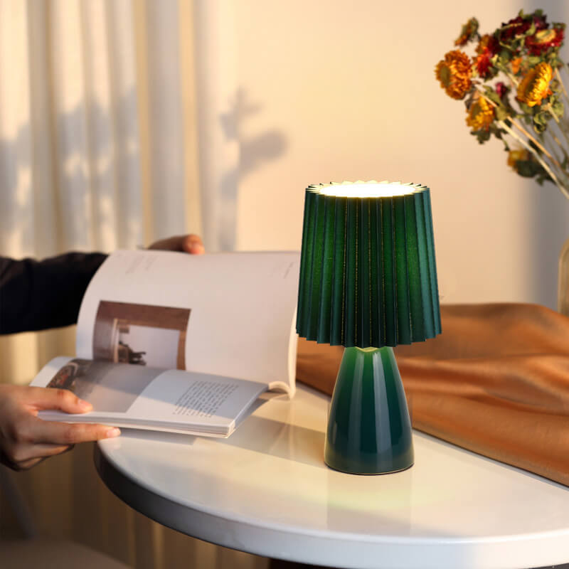 Ceramic Pleated Table Lamp