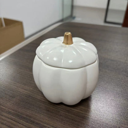 Ceramic Pumpkin Candle Cup