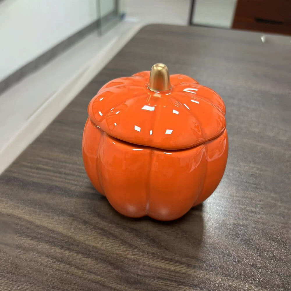 Ceramic Pumpkin Candle Cup