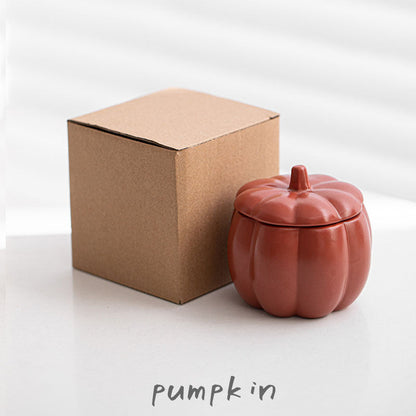 Ceramic Pumpkin Candle Cup