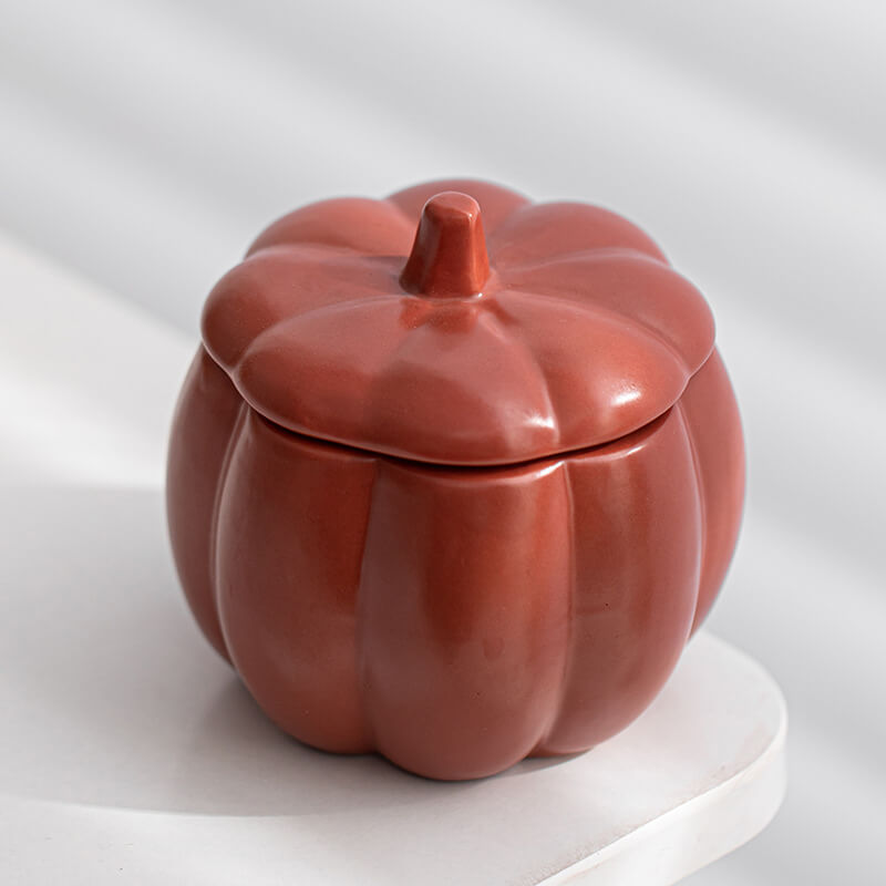 Ceramic Pumpkin Candle Cup