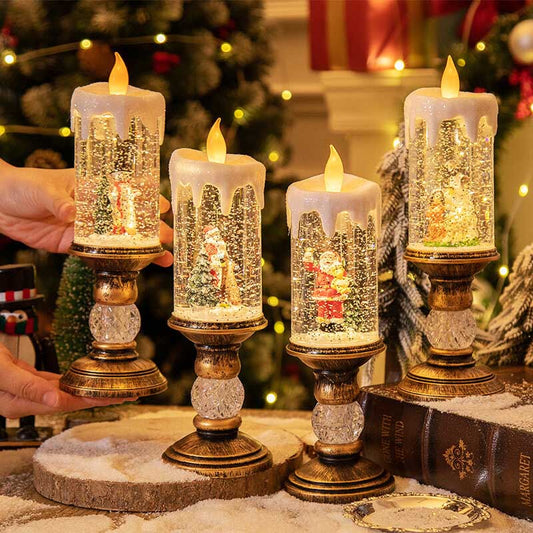 Christmas Crystal Candle Night Light