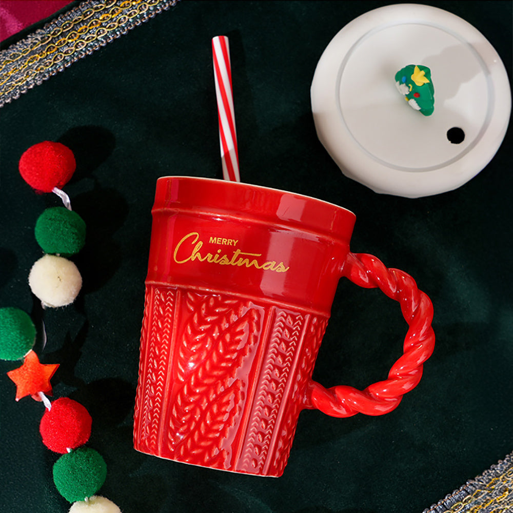 Christmas Straw Mug