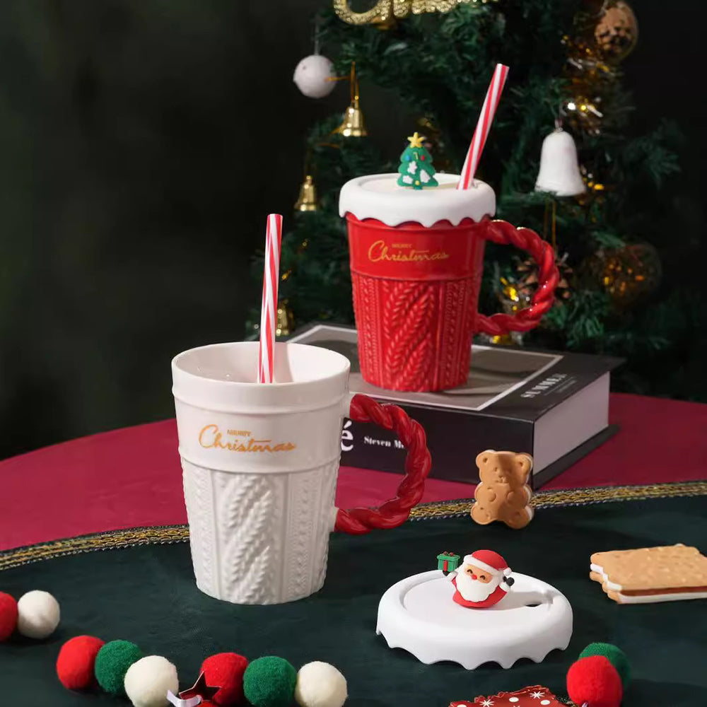 Christmas Straw Mug