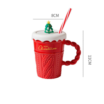 Christmas Straw Mug