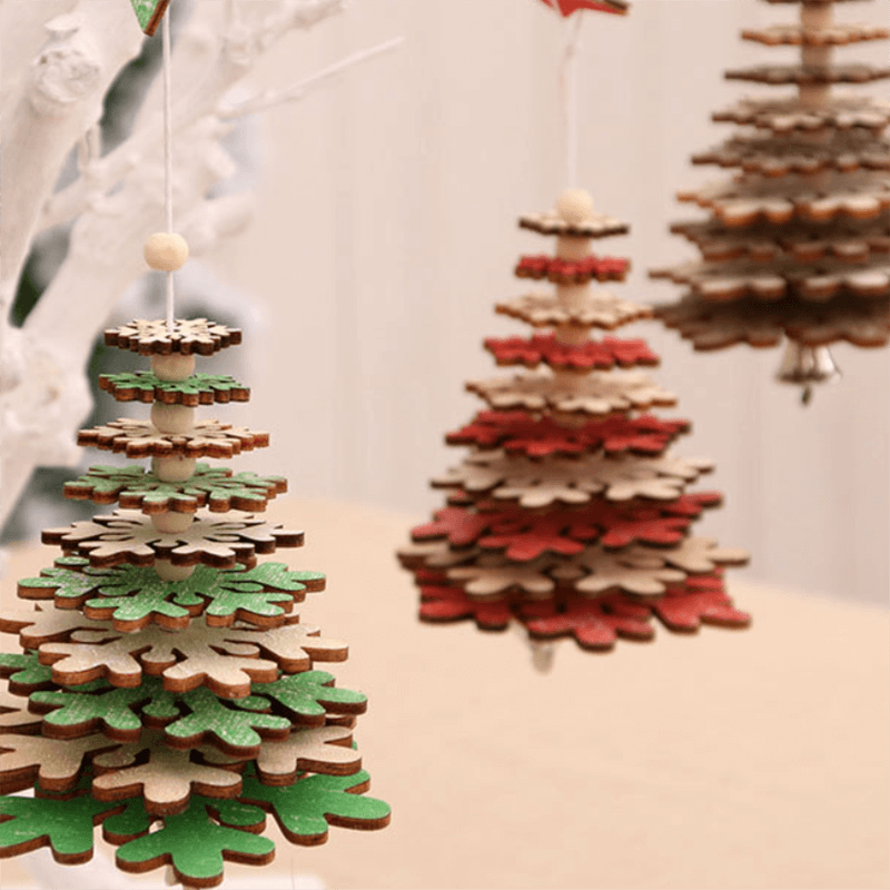 Christmas Wooden Wind Chimes Ornaments