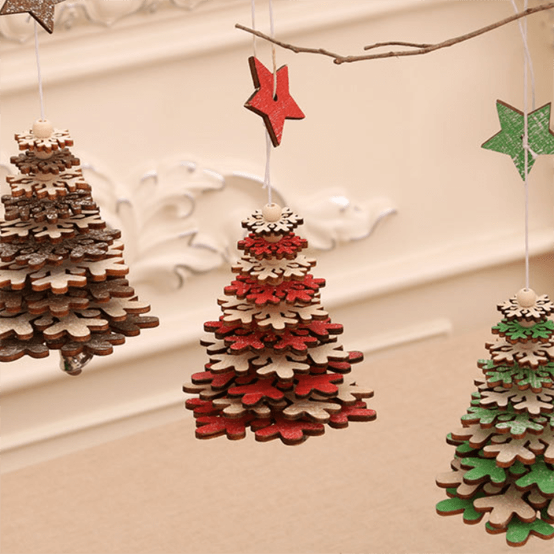 Christmas Wooden Wind Chimes Ornaments