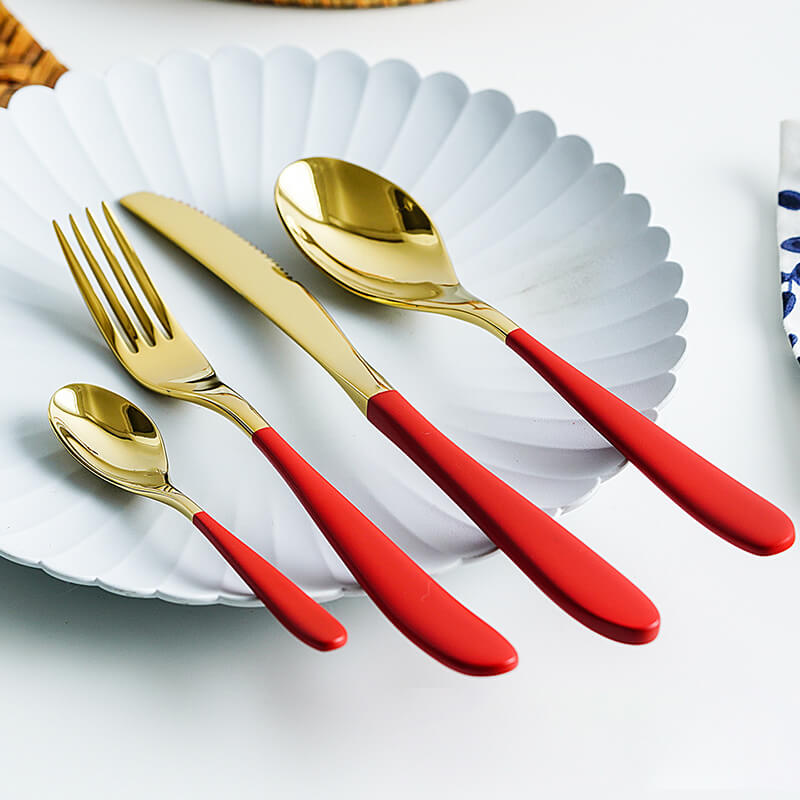 Classic Simple Stainless Steel Flatware 4Pcs Set