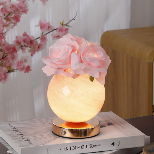 Cloud Rose Glass Table Lamp