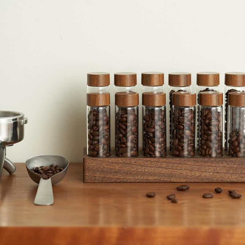 Coffee Beans Test Tube Glass Storage Jar