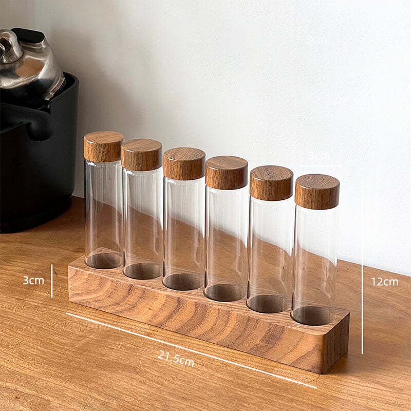 Coffee Beans Test Tube Glass Storage Jar