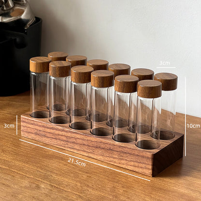 Coffee Beans Test Tube Glass Storage Jar