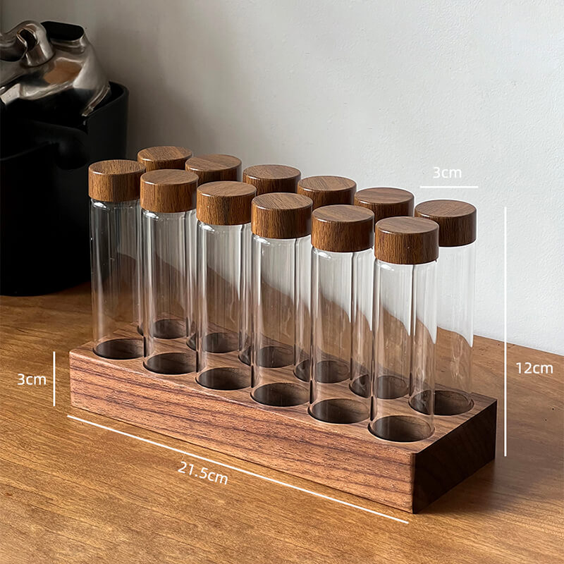 Coffee Beans Test Tube Glass Storage Jar