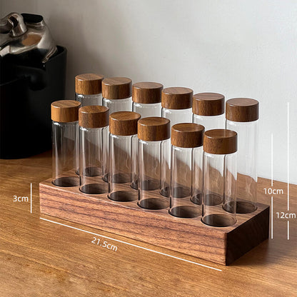 Coffee Beans Test Tube Glass Storage Jar