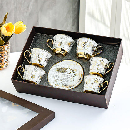 Coffee Cup Gold Edge Set