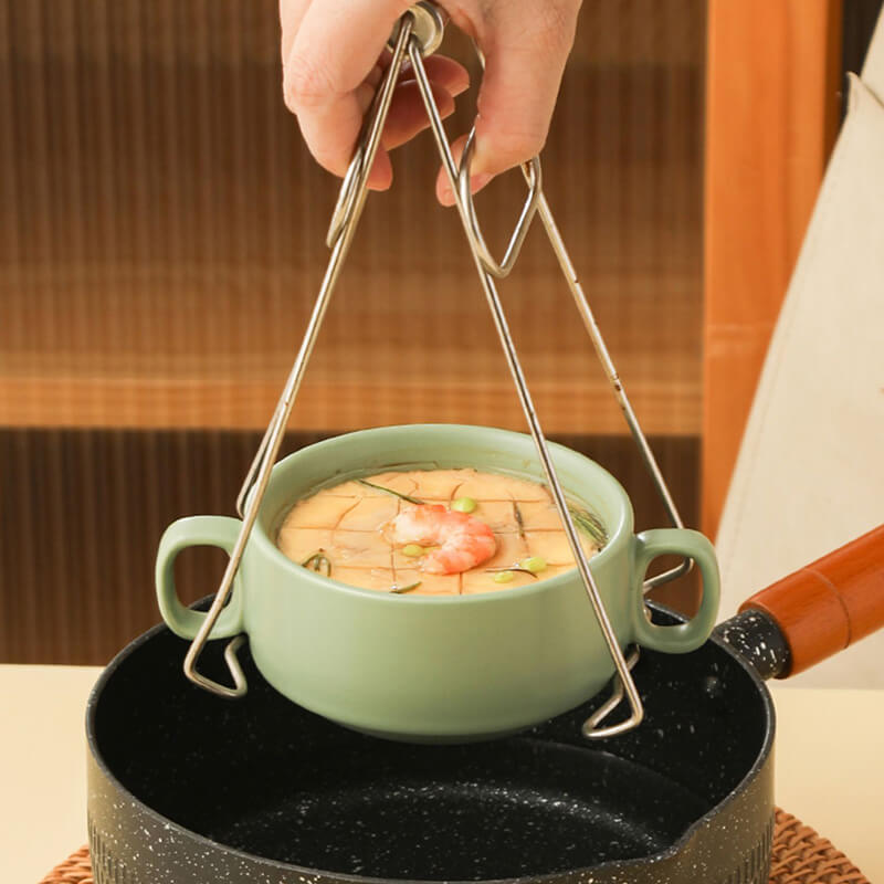 Color Glazed Ceramic Baking Bowl With Handle