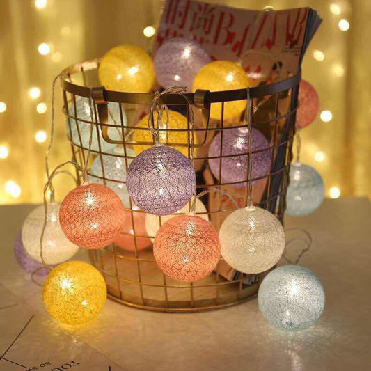 Cotton Ball LED String Light
